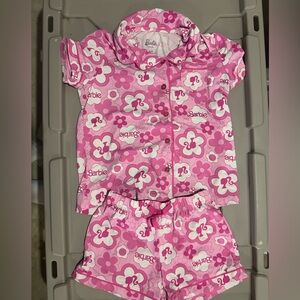 Barbie Pink and White Kids Pajama Set
